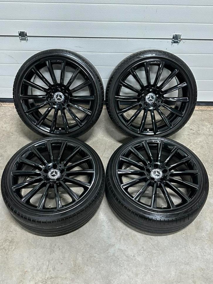 20” INCH ORIGINEEL MERCEDES E-KLASSE S-KLASSE VELGEN ZWART, Auto-onderdelen, Banden en Velgen, Velg(en), Zomerbanden, 20 inch