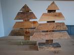 Steigerhouten Kerstboompjes - Set van 2, Diversen, Kerst, Ophalen of Verzenden