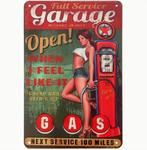 Wanddecoratiebord - GARAGE OPEN, Ophalen of Verzenden, Nieuw