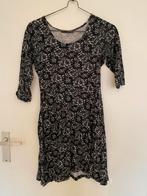 Dames zwierige jurk katoen stretch bloemenprint zwart maat M, Gedragen, Maat 38/40 (M), Zwart, Ophalen