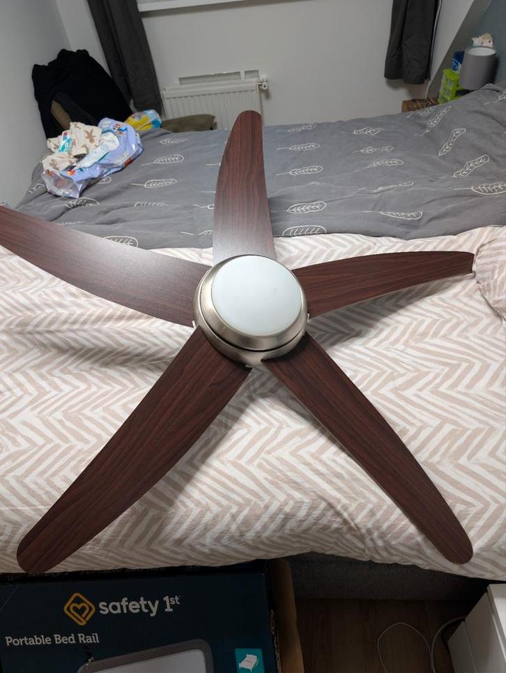 Plafondventilator met 5 bladen, Huis en Inrichting, Lampen | Plafondlampen, Ophalen