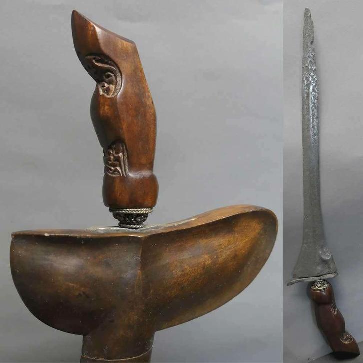 Keris Sudjen Ampel KZ1 Semar greep Yogyakarta Java Indonesie, Antiek en Kunst, Kunst | Niet-Westerse kunst, Ophalen of Verzenden