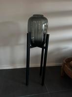 Rookglas Vaas met Standaard, Ophalen, 50 tot 75 cm, Zwart, Glas