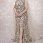 Gala jurk, Kleding | Dames, Gelegenheidskleding, Galajurk, Beige, Maat 46/48 (XL) of groter, Ophalen of Verzenden