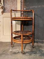Vintage Trolley, Serveerwagen, Drankwagen. Rotan. Seventies, Ophalen