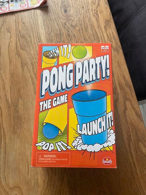 Gloednieuw in doos: Goliath Spel "Pong Party"' vanaf 8 jaar, Hobby en Vrije tijd, Gezelschapsspellen | Overige, Nieuw, Drie of vier spelers