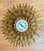Grote Gouden Wandklok - Zonne Design, Ophalen, Gebruikt, Analoog, Wandklok
