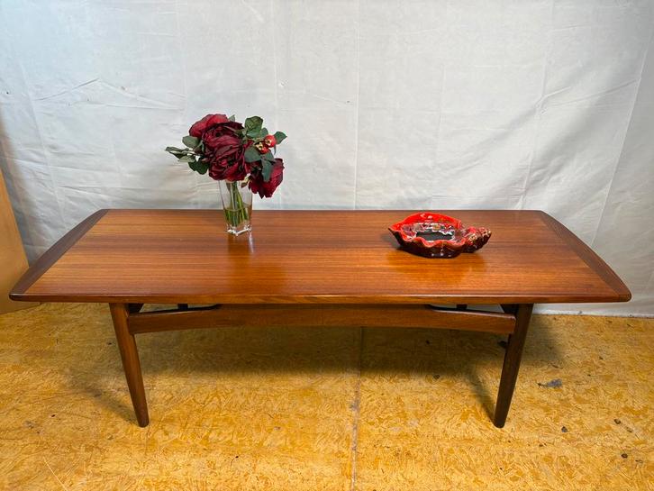Gratis bezorging! G-Plan Brasilia salontafel in teak 1960, Huis en Inrichting, Tafels | Salontafels, Gebruikt, Minder dan 50 cm