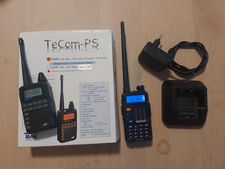 Baofeng BF-F8HP 8 Watt VHF/UHF Portofoon + Tecom PMR, Telecommunicatie, Portofoons en Walkie-talkies, Gebruikt, Portofoon of Walkie-talkie