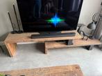 Rustiek TV meubel van grof hout, Ophalen, Gebruikt, 150 tot 200 cm, Minder dan 100 cm