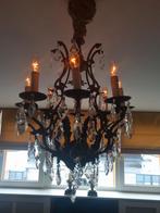 Franse kroonluchter, Huis en Inrichting, Lampen | Kroonluchters, Ophalen, Zo goed als nieuw, Glas, Klassiek, brocant, PTMD