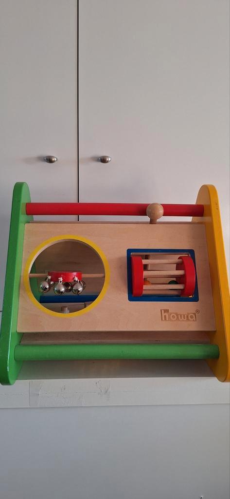 Houten Activiteiten Kubus Howa, Kinderen en Baby's, Speelgoed | Houten speelgoed, Zo goed als nieuw, Rij- of Hobbelspeelgoed, Ophalen of Verzenden