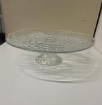 Glazen schaal op voet, Huis en Inrichting, Schaal, Rond, Ophalen of Verzenden, Glas