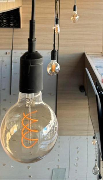 13!  pendel hanglamp met spiraal gloeidraad lampen IKEA beschikbaar voor biedingen