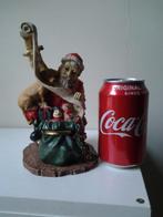 Vintage beeldje van Kerstman met hond, Ophalen of Verzenden, Nieuw