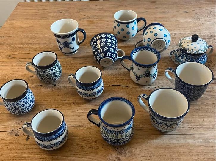 Bunzlau Servies - Handgemaakt Pools Aardewerk, Huis en Inrichting, Keuken | Servies, Zo goed als nieuw, Kop(pen) en/of Schotel(s)