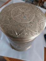 Antieke koperen pot met deksel, Ophalen of Verzenden