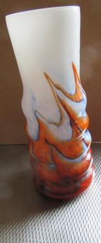 Carlo Moretti Popart vaas 1970 opaline glas Murano, Oranje, Ophalen of Verzenden, Minder dan 50 cm, Glas