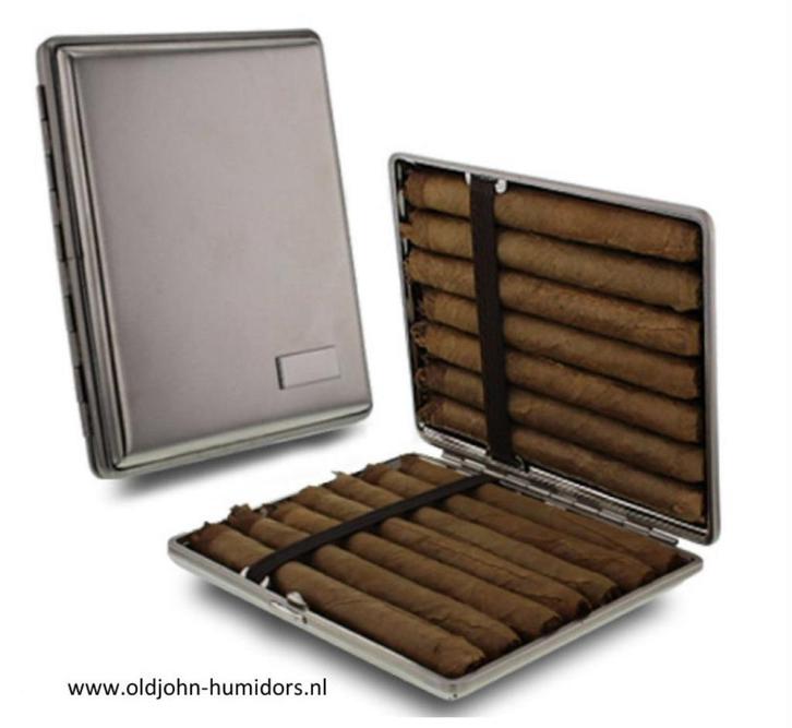 BOOKWILL SIGARENKOKER NIKKEL 14x W.Havanna - Senoritas sk203, Verzamelen, Rookartikelen, Aanstekers en Luciferdoosjes, Nieuw, Tabaksdoos of Verpakking
