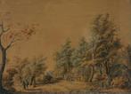 Pad in bosrijke omgeving - Jan David Huijer - Aquarel, Ophalen