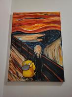 Schilderij 'De Schreeuw' met Pokémon - Uniek Canvas!, Ophalen of Verzenden