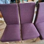 4 nette paarse stoelen stof, Huis en Inrichting, Stoelen, Ophalen, Zo goed als nieuw, Overige kleuren