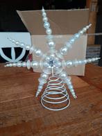 Kerstster met parels, bling bling piek of kerstversiering, Ophalen of Verzenden, Zo goed als nieuw