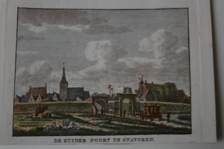 STAVOREN ZUIDERPOORT KOPERGRAVURE Bulthuis 1786-1792 E19, Antiek en Kunst, Kunst | Etsen en Gravures, Verzenden