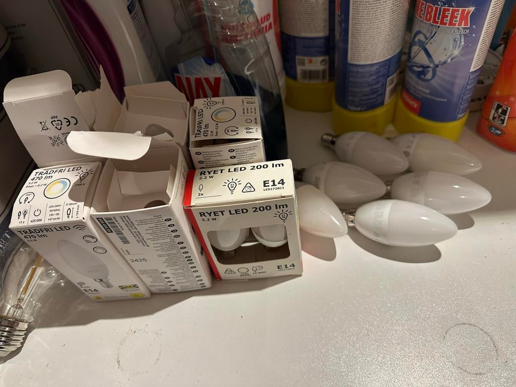 IKEA Smart Lampen E14 - 11x tradfri wit, Huis en Inrichting, Lampen | Losse lampen, Ophalen, Led-lamp, Gebruikt, Minder dan 30 watt