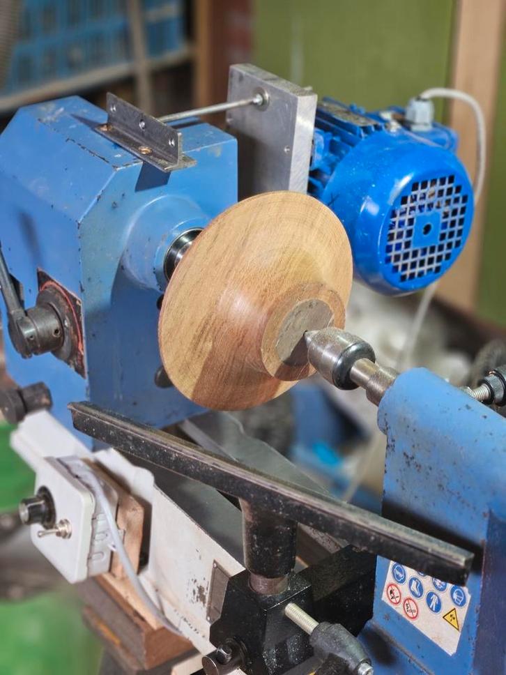 HBM houtdraaibank met frequentieregelaar., Doe-het-zelf en Verbouw, Gereedschap | Overige machines, Gebruikt, Ophalen