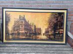 Schilderij afbeelding/zeefdruk(?) van Parijs br137x37cm ZGAN, Antiek en Kunst, Kunst | Schilderijen | Klassiek, Ophalen