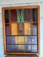 Glas in lood uit Apostolische kerk Schutstraat Hoogeveen, Doe-het-zelf en Verbouw, Glas en Ramen, Ophalen, Minder dan 80 cm, Zo goed als nieuw