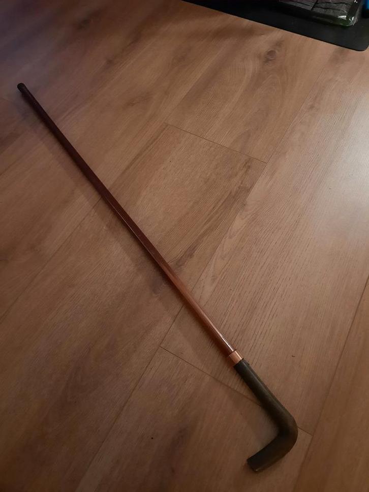 Antieke Wandelstok met Verborgen Bajonet'bajonet', Antiek en Kunst, Antiek | Overige Antiek, Ophalen of Verzenden