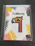 Diamond painting kaart flamingo, Hobby en Vrije tijd, Kaarten | Zelfgemaakt, Ophalen of Verzenden