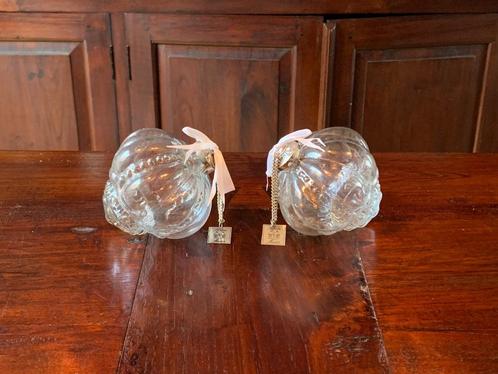 Rivièra Maison Glazen hang ornament met strik M 10 x 10 cm, Huis en Inrichting, Woonaccessoires | Overige, Zo goed als nieuw, Ophalen of Verzenden