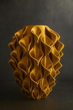 Luxe 3D Vazen - 21 cm hoog, Kunststof, Geel, Nieuw, Ophalen of Verzenden