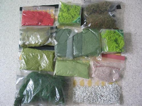 Scenery voor modelspoorbaan H0 - Verschillende kleuren gras, Hobby en Vrije tijd, Modeltreinen | H0, Gebruikt, Natuur, Gelijkstroom of Wisselstroom
