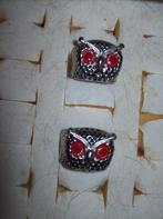 Ring Zilverkleur metalen Uil modellen Maten 19/ 20, IJzer of Staal, 19 tot 20, Nieuw, Ophalen of Verzenden