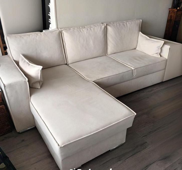 Hoekbank, Huis en Inrichting, Banken | Complete zithoeken, Zo goed als nieuw, Leer, Ophalen