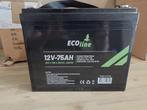 1X EcoLine - AGM 12V 75AH - 75000mAh VRLA Batterij - NEW, Ophalen of Verzenden, Nieuw