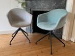 Draaibare kuipstoelen (eetkamerstoelen) zwart onderstel, Ophalen, Twee, Zo goed als nieuw, Metaal