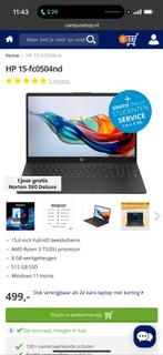 Nieuwe HP 15-fc0504nd laptop - ongeopend!, Computers en Software, Windows Laptops, 15 inch, 8 GB, Nieuw, Ophalen of Verzenden