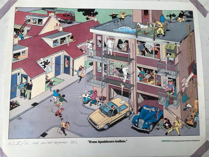 Theo v/d Boogaard Zeldzame gesigneerde unieke poster uit 93, Verzamelen, Posters, Gebruikt, Reclame, A1 t/m A3, Rechthoekig Liggend