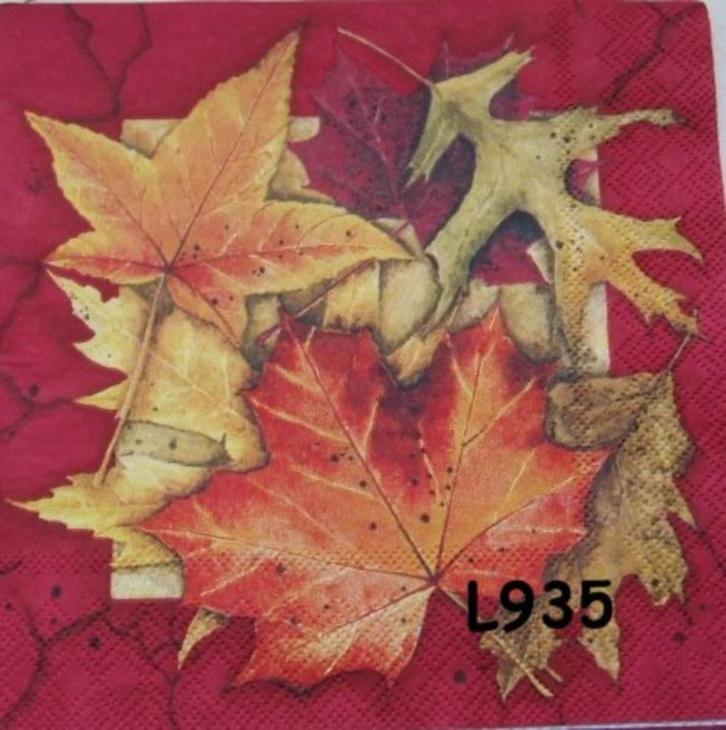 Servetten decoupage/bullet journal – herfstblad L935, Hobby en Vrije tijd, Knutselen, Nieuw, Materiaal, Verzenden