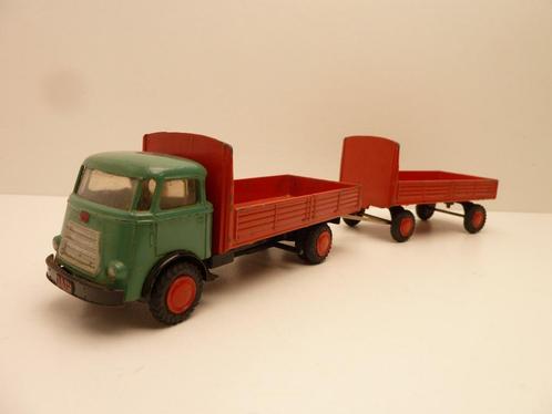 DAF kikker met aanhangwagen  '' Lion car '', Hobby en Vrije tijd, Modelauto's | 1:50, Gebruikt, Bus of Vrachtwagen, Lion Toys