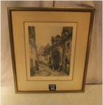 Prachtige Ets 'In het oude Steegje' - Roger Hebbelinck, Ophalen of Verzenden