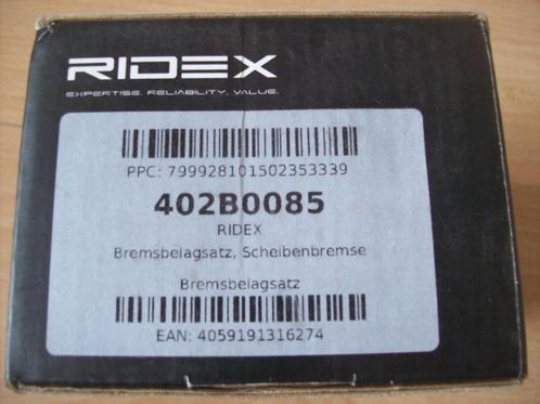Set van 4 stuks nieuwe RIDEX remblokken 402B0085, Auto-onderdelen, Remmen en Aandrijving, Citroën, Peugeot, Toyota, Nieuw, Ophalen of Verzenden