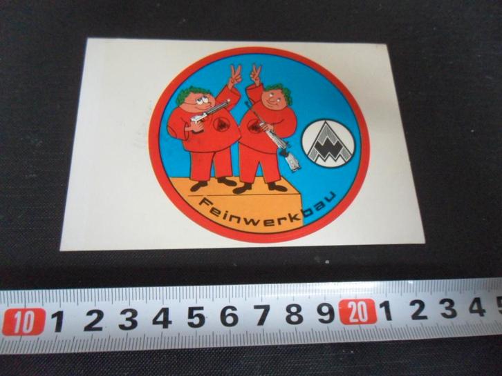 sticker strip pistool geweer wapen FEINWERKBAU, Verzamelen, Stickers, Zo goed als nieuw, Ophalen