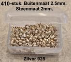 Zetkastjes rond open: 1e gehalte 925. Goudsmeden, Hobby en Vrije tijd, Ophalen of Verzenden, Nieuw, Kraal