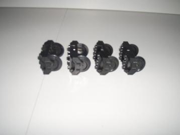 Lego 4 TREINWIELEN 9volt Zwart in perfecte staat! beschikbaar voor biedingen